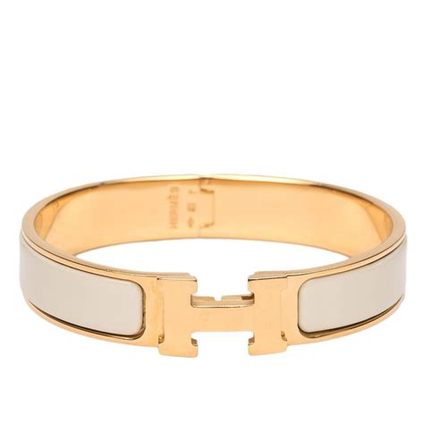 hermes bracelet enamel palladium gold bangle|hermes enamel h bracelet size.